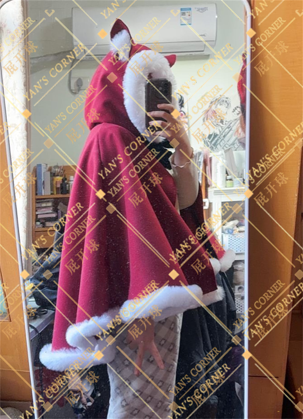 Custom Made Blacksouls2 Red Hood Cosplay Double-Sided Brushed Cashmere Cloak