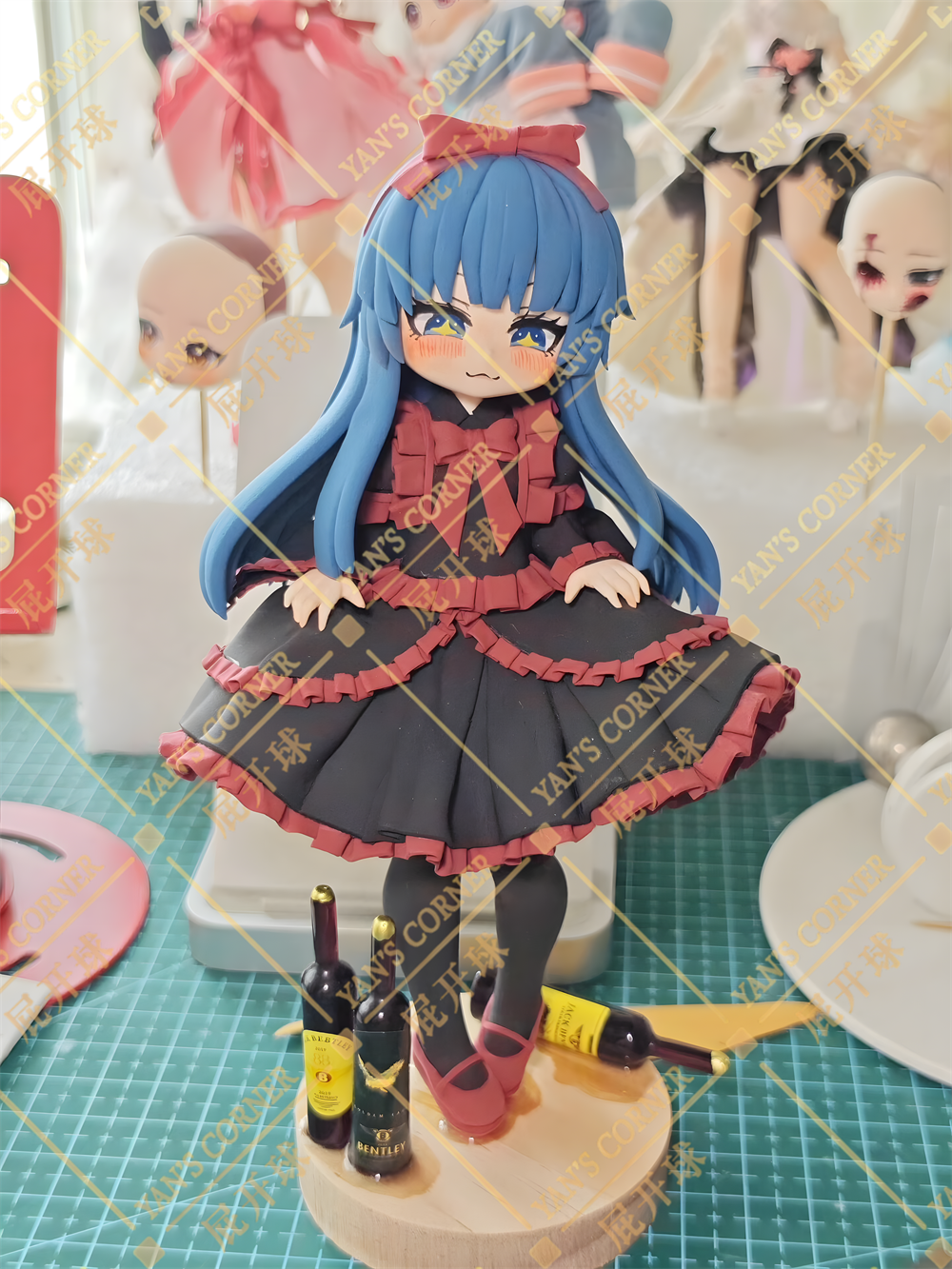 18cm Black Souls 2 Mabel Handmade Clay Model with Dust Cover