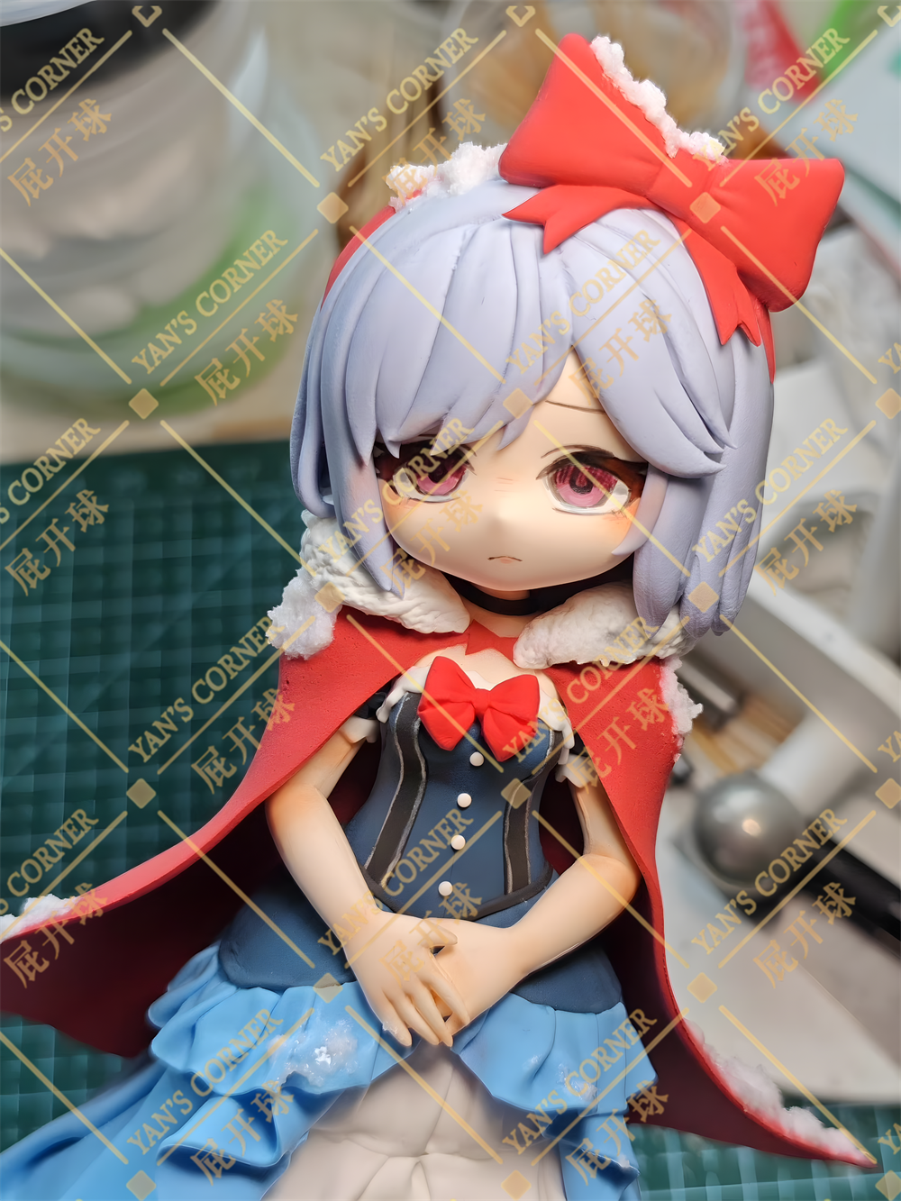 18cm Black Souls 2 Snow White Handmade Clay Model with Dust Cover