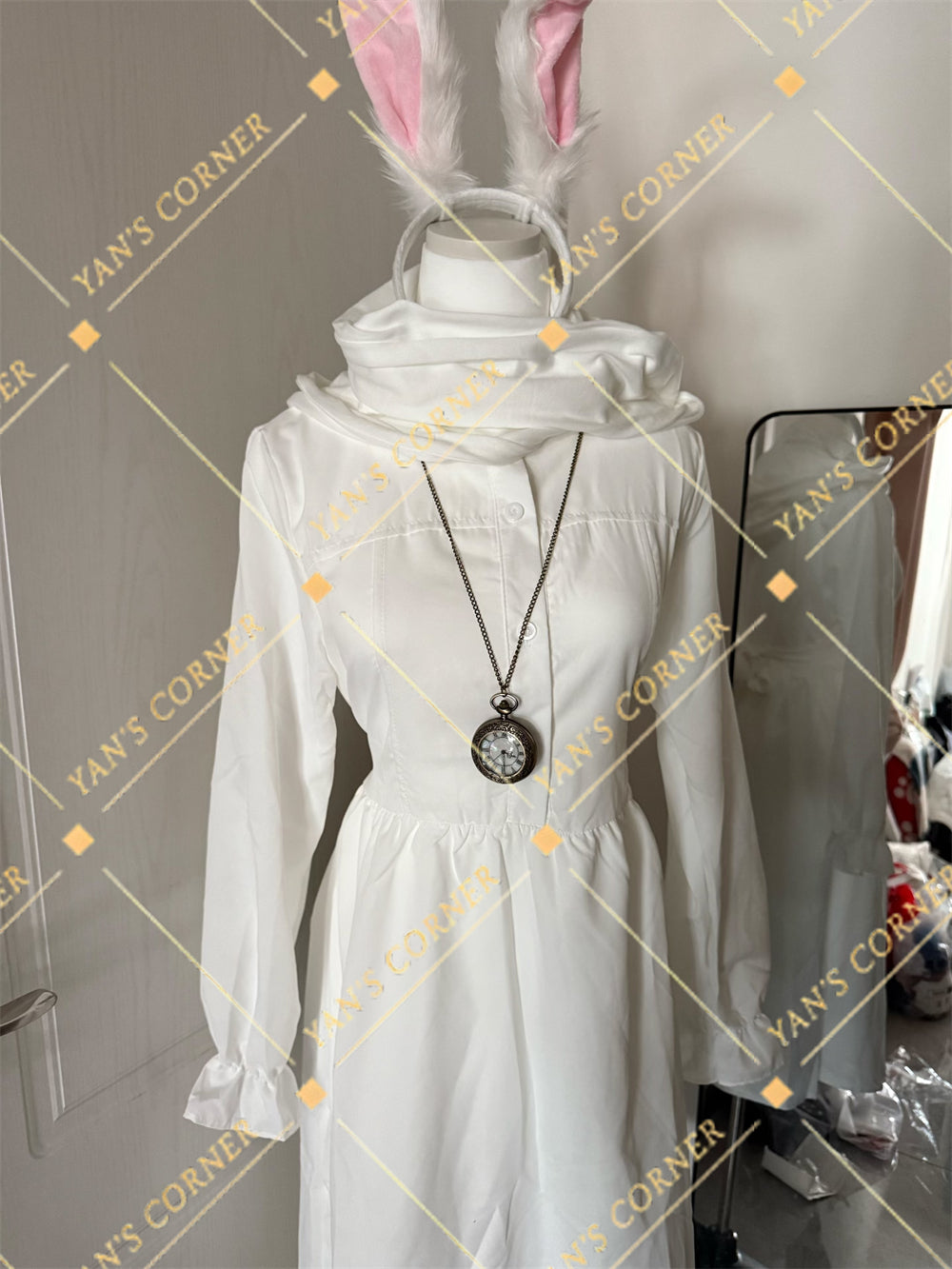 Custom Made Blacksouls2 White Rabbit Norden Cosplay Set Including Wig And Props