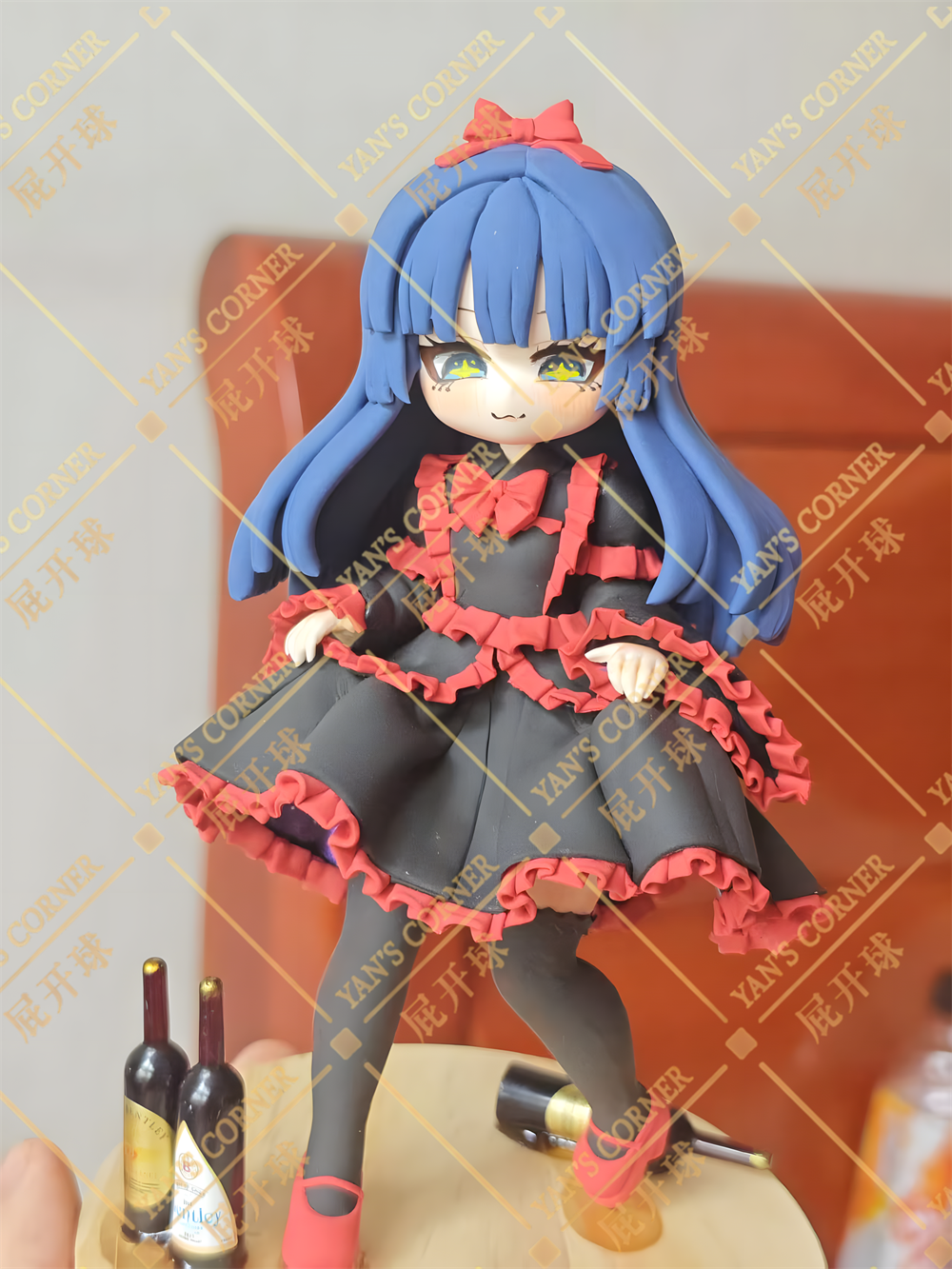 18cm Black Souls 2 Mabel Handmade Clay Model with Dust Cover