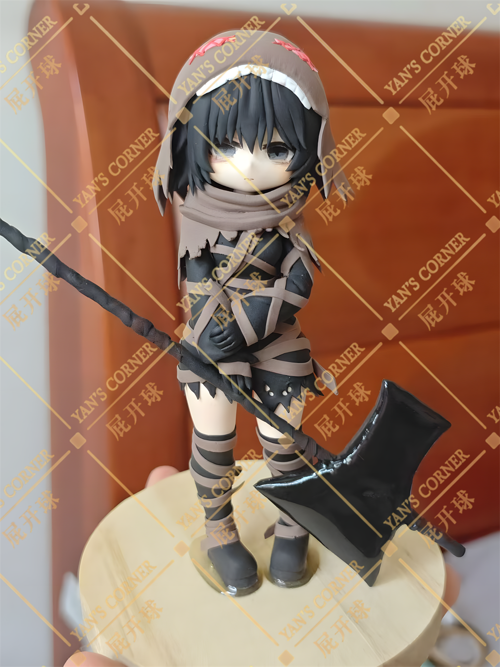 18cm Black Souls 2 Miranda Handmade Clay Model with Dust Cover