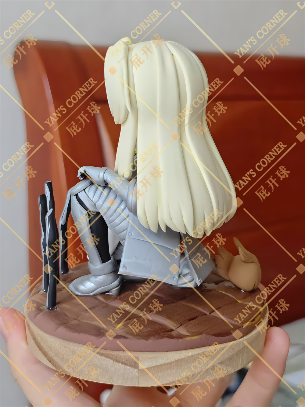 15cm Black Souls 2 Joan Of Arc Handmade Clay Model with Dust Cover