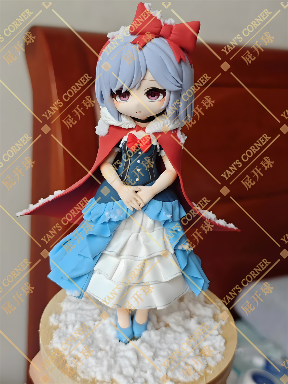 18cm Black Souls 2 Snow White Handmade Clay Model with Dust Cover