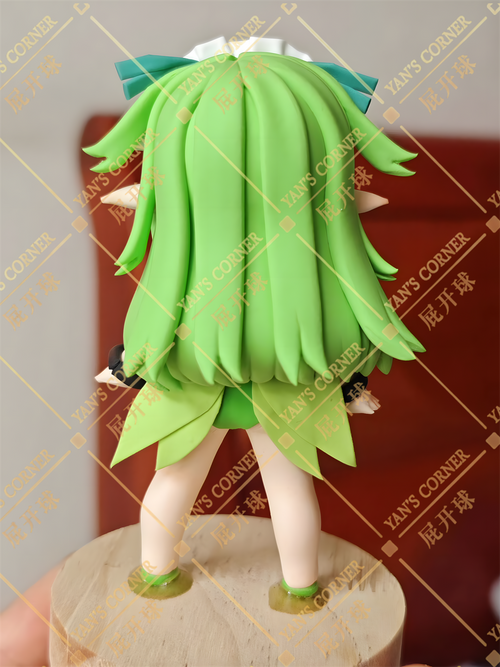 10cm Black Souls 2 Small Leaf Handmade Clay Model with Dust Cover