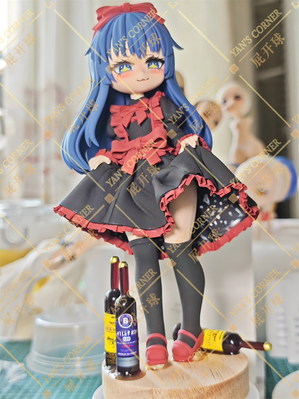 18cm Black Souls 2 Mabel Handmade Clay Model with Dust Cover
