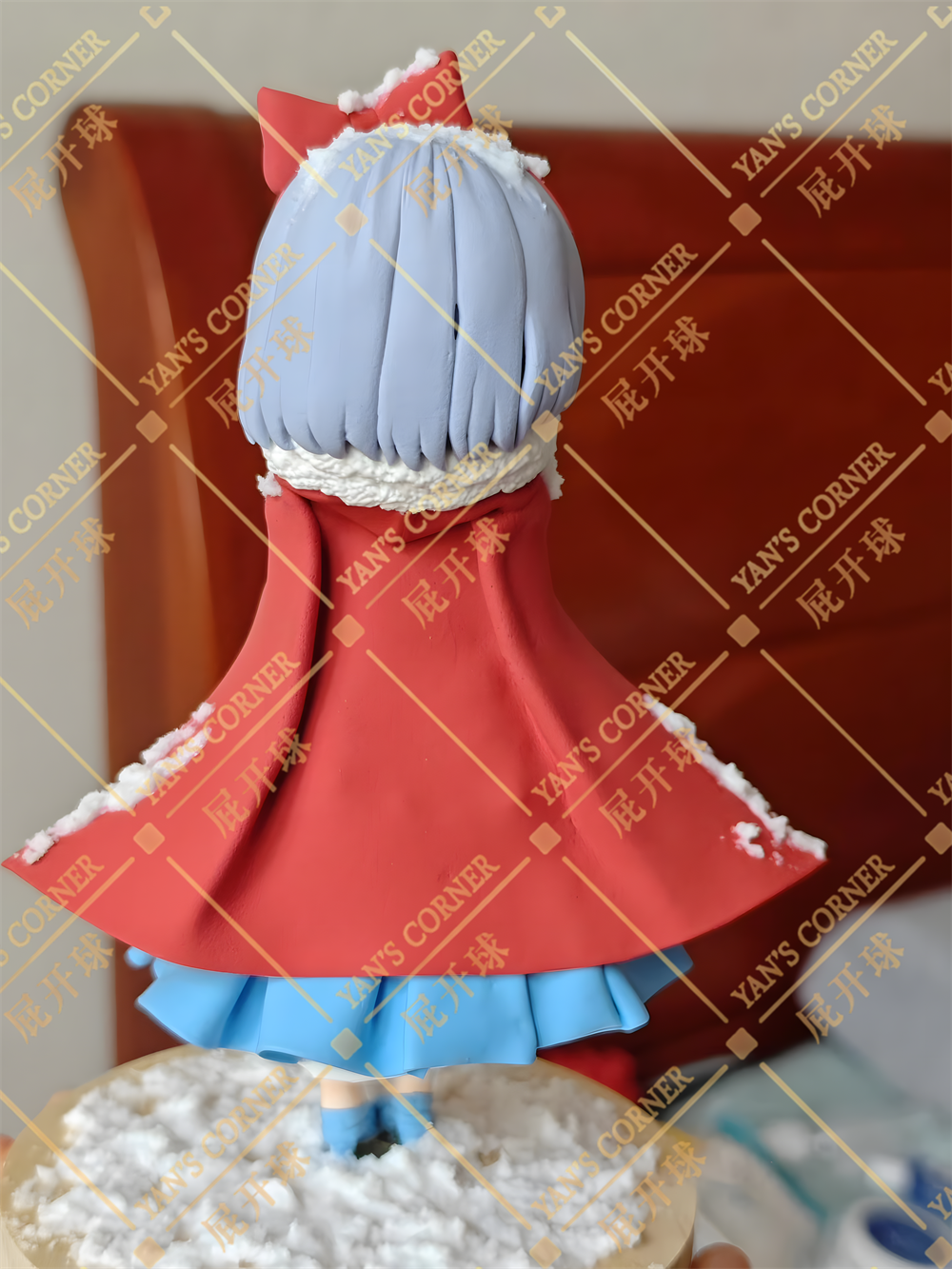 18cm Black Souls 2 Snow White Handmade Clay Model with Dust Cover