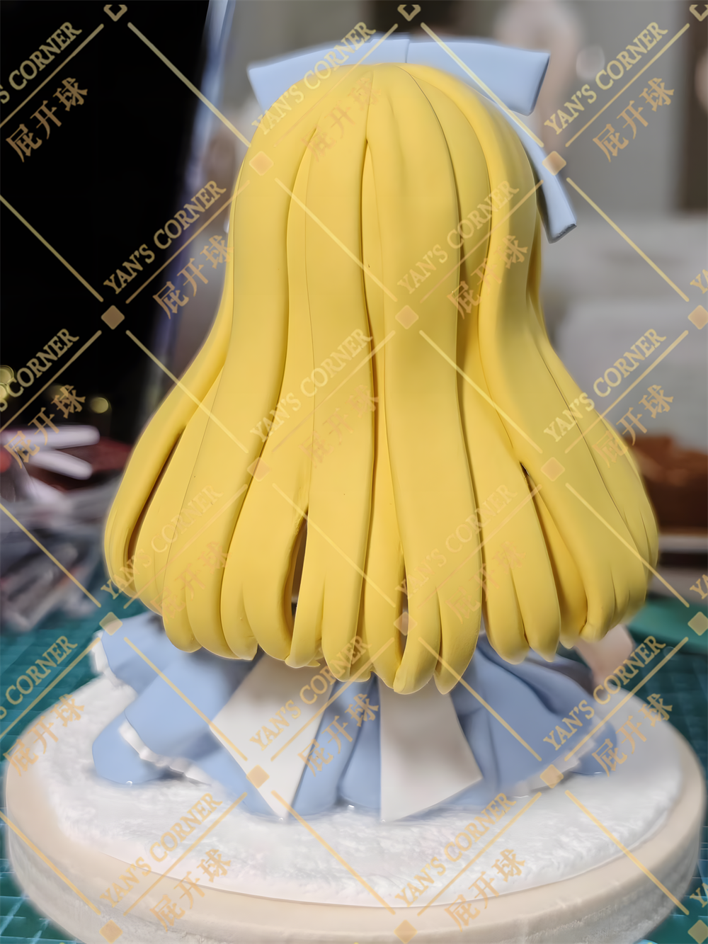 10cm Black Souls 2 Alice Handmade Clay Model with Dust Cover