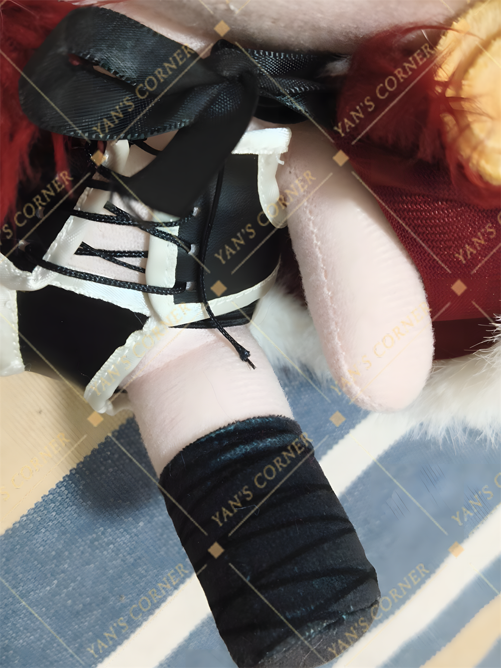 In Stock 20cm Blacksouls Red Hood Fumo Plush Doll.