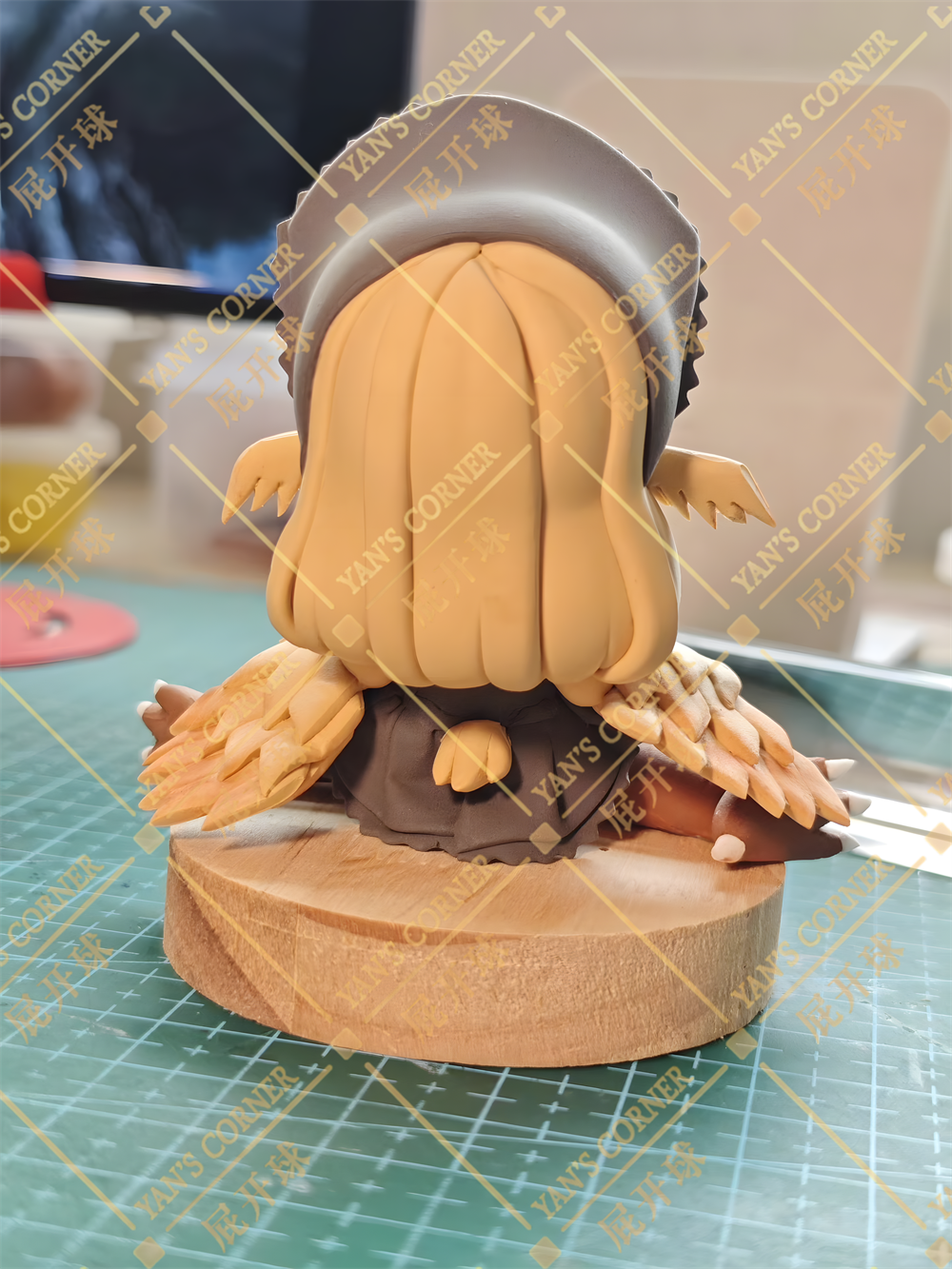 10cm Black Souls 2 Dodo Handmade Clay Model with Dust Cover