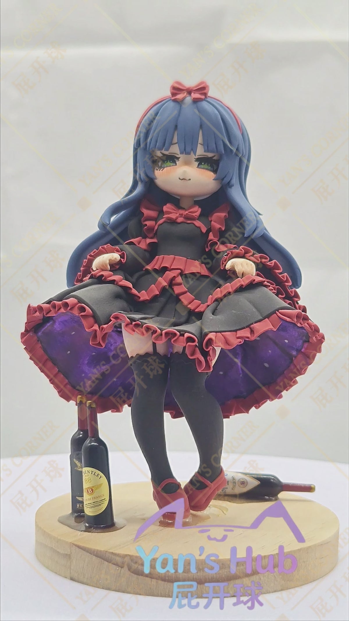 18cm Black Souls 2 Mabel Handmade Clay Model with Dust Cover
