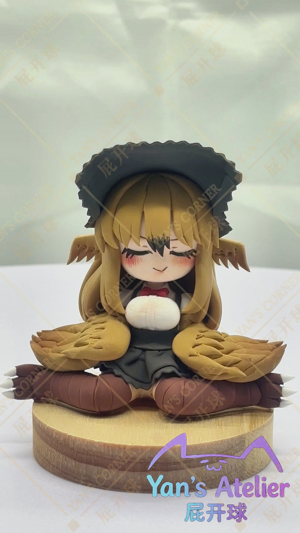 10cm Black Souls 2 Dodo Handmade Clay Model with Dust Cover